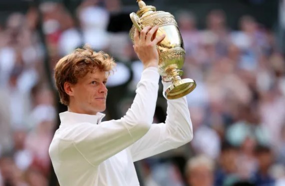 sinner after winning wimbledon